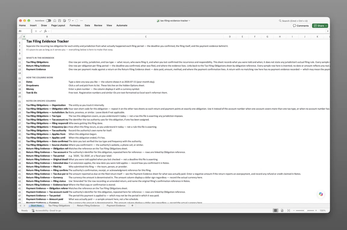 Tracking Tax Filings Across Multiple Entities and Jurisdictions